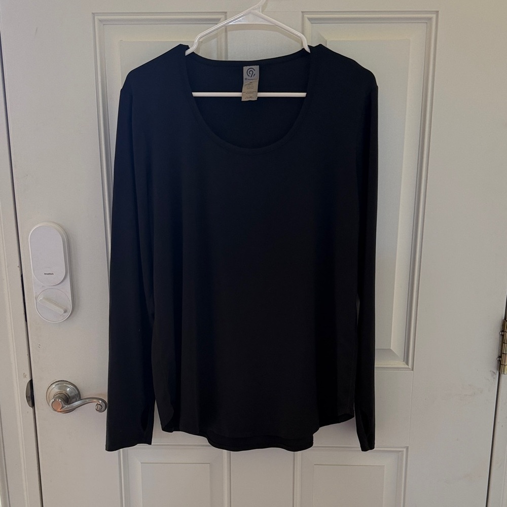 Champion Black Long Sleeve athletic Shirt